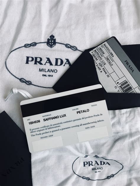 authenticity card Prada